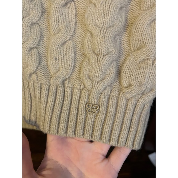 Aritzia Sunday Best Winston Merino Wool Cable Knit V-Neck Sweater Vest Small - Picture 6 of 7